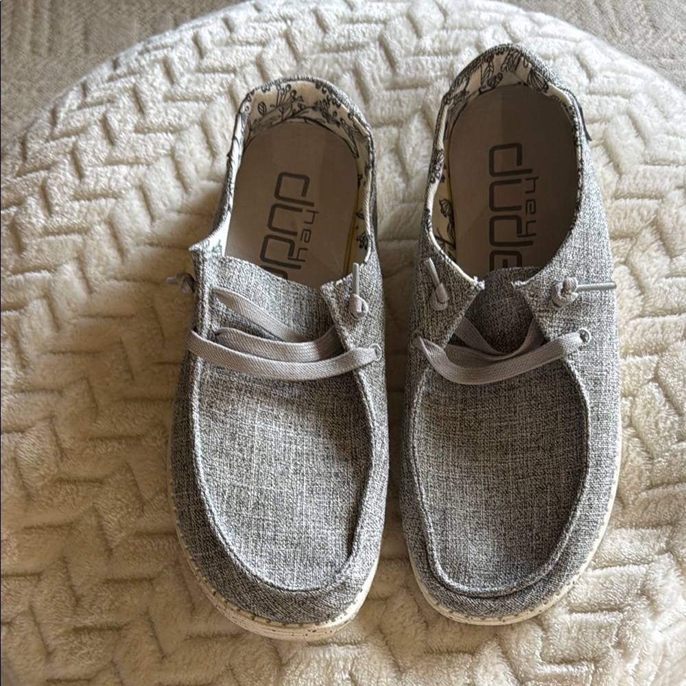 Hey Dude Light Gray Loafers